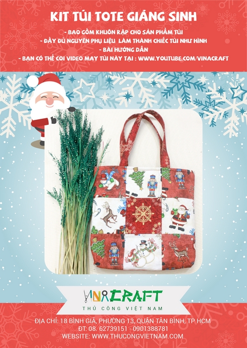 Bộ kit túi tote giáng sinh